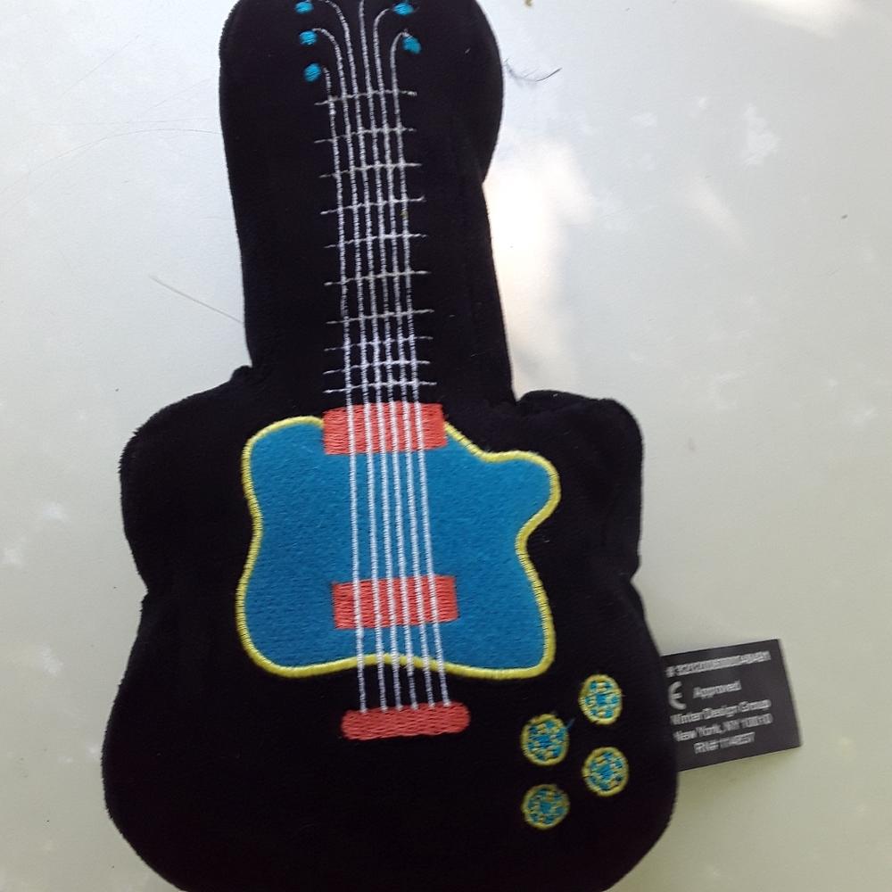 Black Guitar Plush Rock and Rock and Roll Hall of